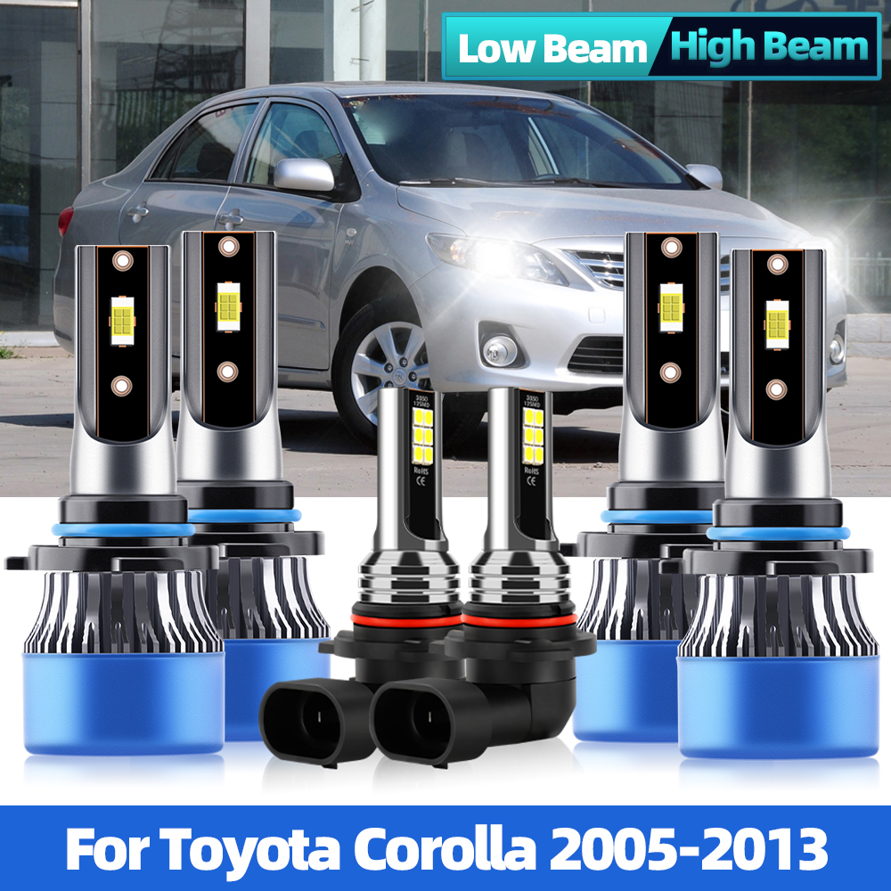 Led Car Headlight HB3 9005 HB4 9006 H11 Canbus LED Headlamps Bulbs Fog Lights For Toyota Corolla 2005-2009 2010 2011 2012 2013