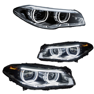 BMW F10、F18、2010～2016年モデル、520i、525i、530iに対応したLEDプロジェクター式デイタイムランニングライト（DRL）ヘッドライト。自動車用アクセサリー、色温度6000K、12V。