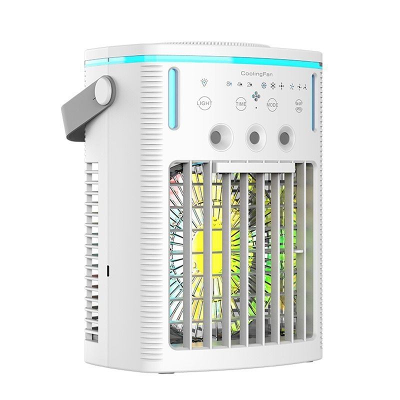 ABZA-ポータブルデスクトップ冷却ファンポータブル冷凍クーラーファン家庭用小型空調ファン