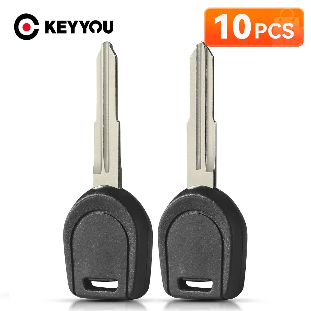 KEYYOU 10 個三菱コルトアウトランダーミラージュパジェロトランスポンダー車のキーケーストランスポンダーなしチップ MIT11 MIT8 ブレード