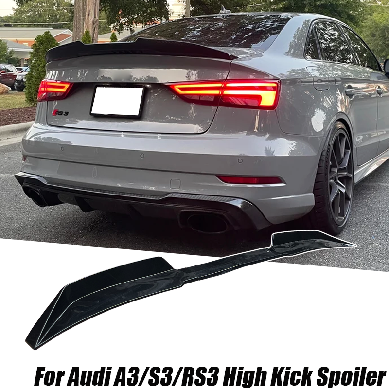 アウディアクセサリー A3 S3 RS3 A4 S4 RS4 A5 S5 RS5 A6 車ダックテールリアウイングスポイラーグロスブラックラバーユニバーサル 121 センチメートル