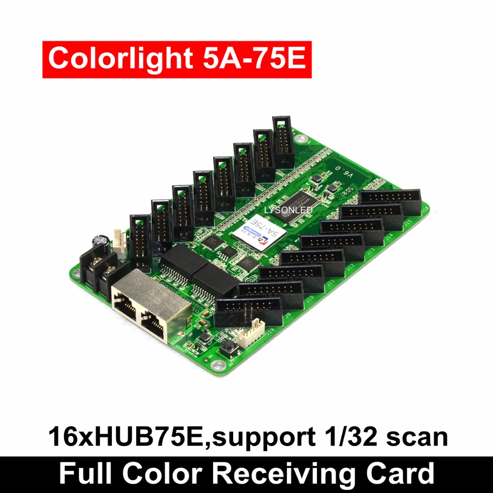 Colorlight フルカラー 5A-75E 受信カード 16xHub75E ポート LED ビデオ スクリーン コントローラ