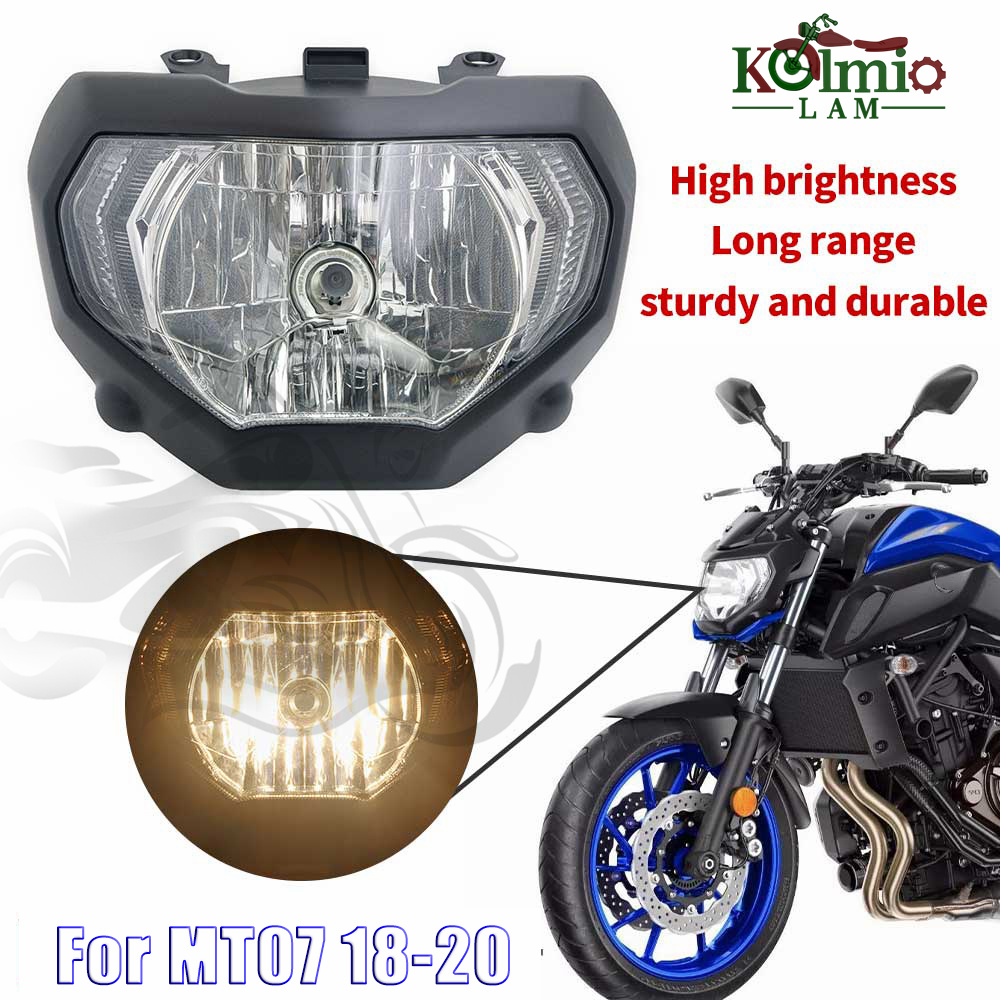 2018-2020 ヤマハ MT-07 MT07 オートバイヘッドライトフロントヘッドランプ MT 07 2019 ヘッドライトアクセサリー