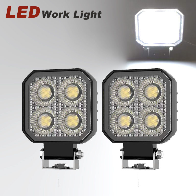 3 インチ 4 LED スクエア投光器 9-32V 15 ワット車作業 LED ライトジープトラックボートトラクター ATV オフロード 4X4 バーラ LED ヘッドライト