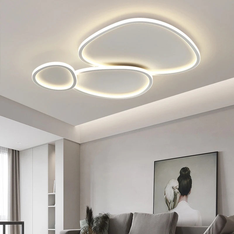 北欧 Led ミニマリストシーリングランプ調光器白リビングルームベッドルームバスルームシーリングライト家の装飾光沢照明器具