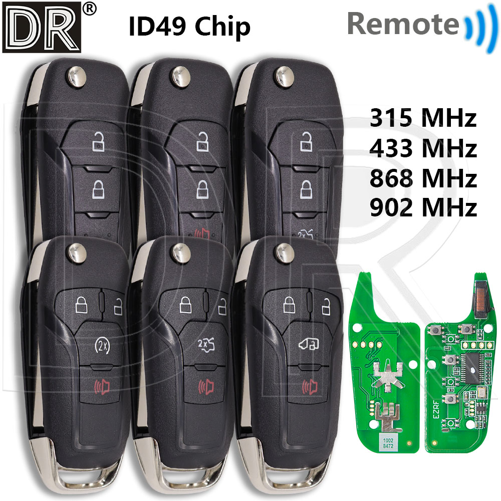 グレート ID49 チップ 315/433/868/902MHz 車リモートキーフォードエスコートトランジットエクスプローラーフュージョンレンジャーラプター F150 F250 F350 F450 F550