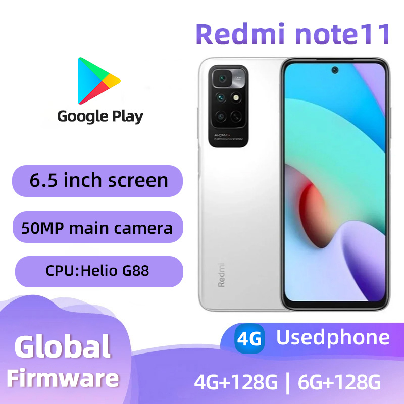 Redmi note11 4 グラムアンドロイド 6.5 インチ RAM 4 ギガバイト ROM 128 ギガバイト MediaTek Helio G88 バッテリー容量 5000 mAh 50MP カメラオリジナル中古電話