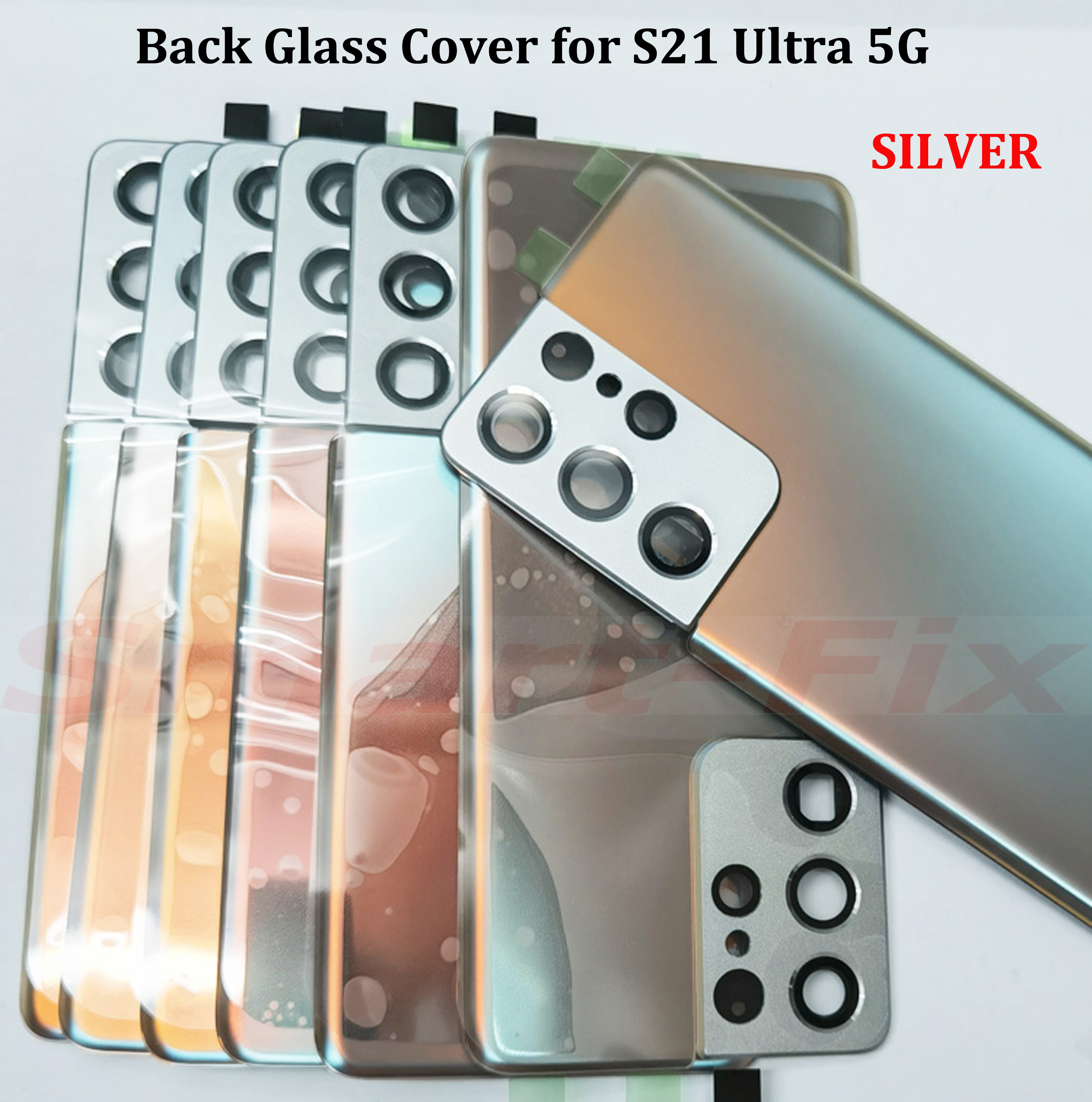 (新品)(O-E-M) 裏蓋バックガラス S21Ultra 交換用ケース SAM-S21 Ultra S21U S21ULTRA バッテリーカバーリアドアバックパネル