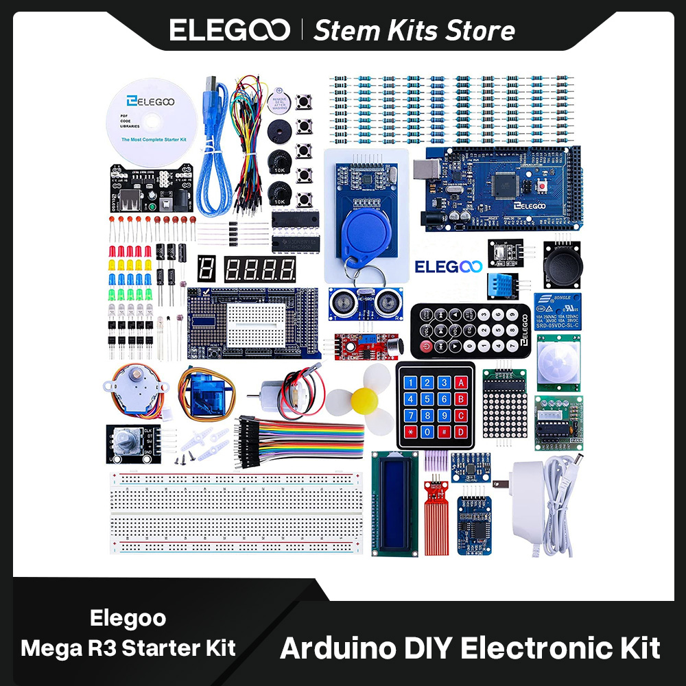 ELEGOO Mega R3 プロジェクト Arduino IDE と互換性のあるチュートリアル付きの最も完全な究極のスターター キット DIY 電子キット