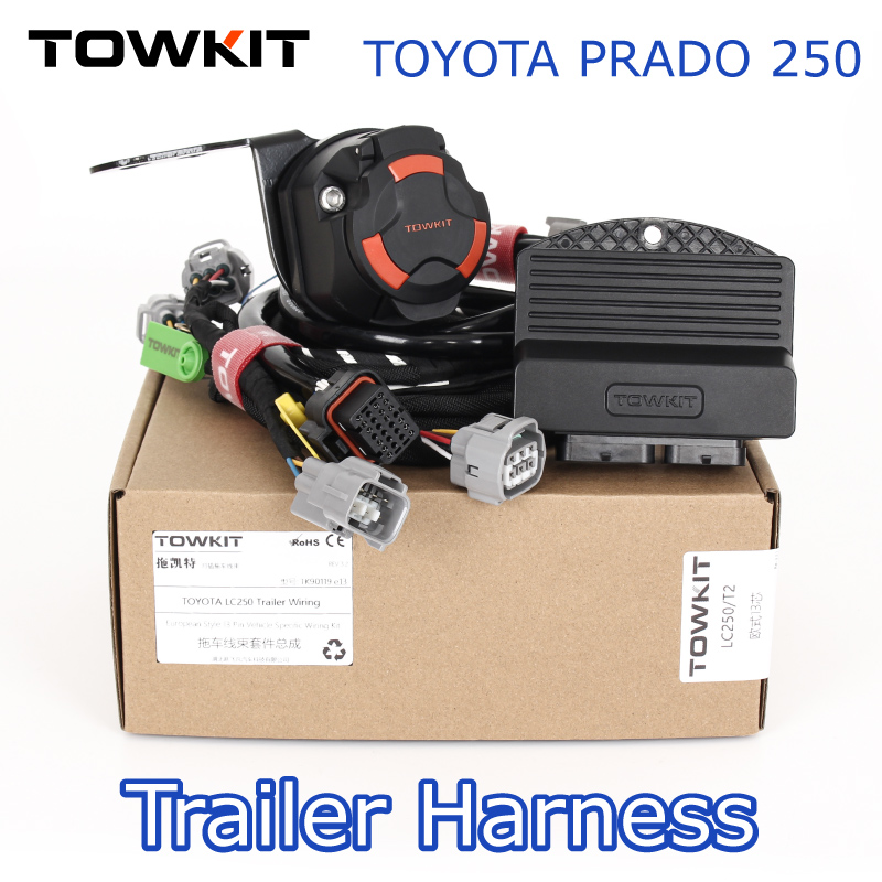 クルーザープラド LC250 トレーラー配線ハーネスユーロ 13/7 ピントレーラー RV テールライト信号オーストラリア 12/7 ピントレーラープラグソケット