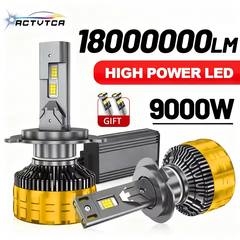 9000 ワット H7 H11 H4 キャンバス LED ヘッドライト H8 H9 9005 HB3 9006 HB4 9007 9008/H13 9012 H27 880 881 車のライト 6000K 12V 24V 自動電球