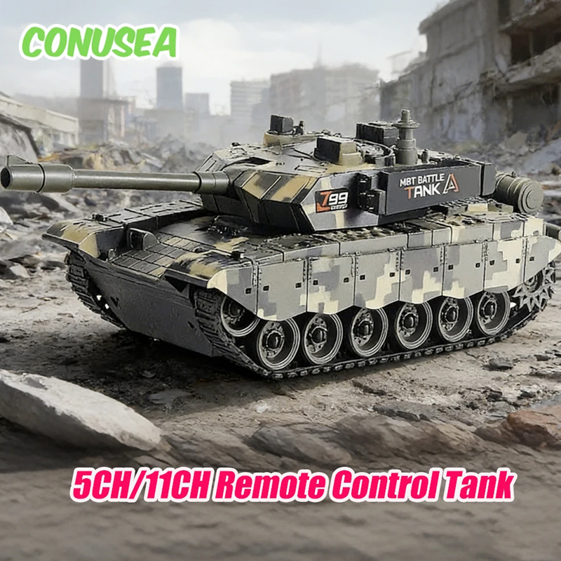 5/11C Rc タンクリモコン戦争タンククローラー車車両バトル電気モデル電子機械のおもちゃ男の子の誕生日プレゼント