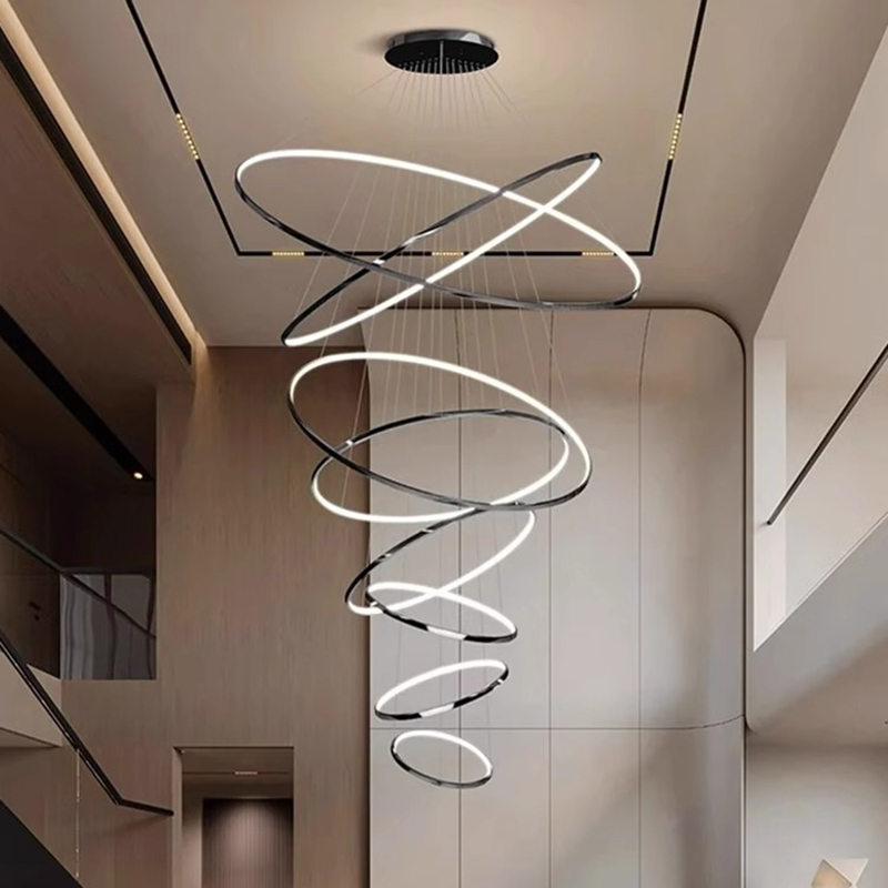 現代の家の装飾リング LED ライトペンダントライトランプリビングルーム用ダイニングルーム用シャンデリア吊り下げライト屋内照明