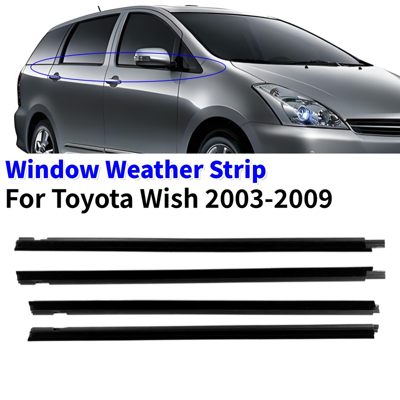 トヨタウィッシュ 2003-2009 ウィンドウモールディングトリムウェザーストリップシールベルト自動ストリップシールストリップアクセサリー
