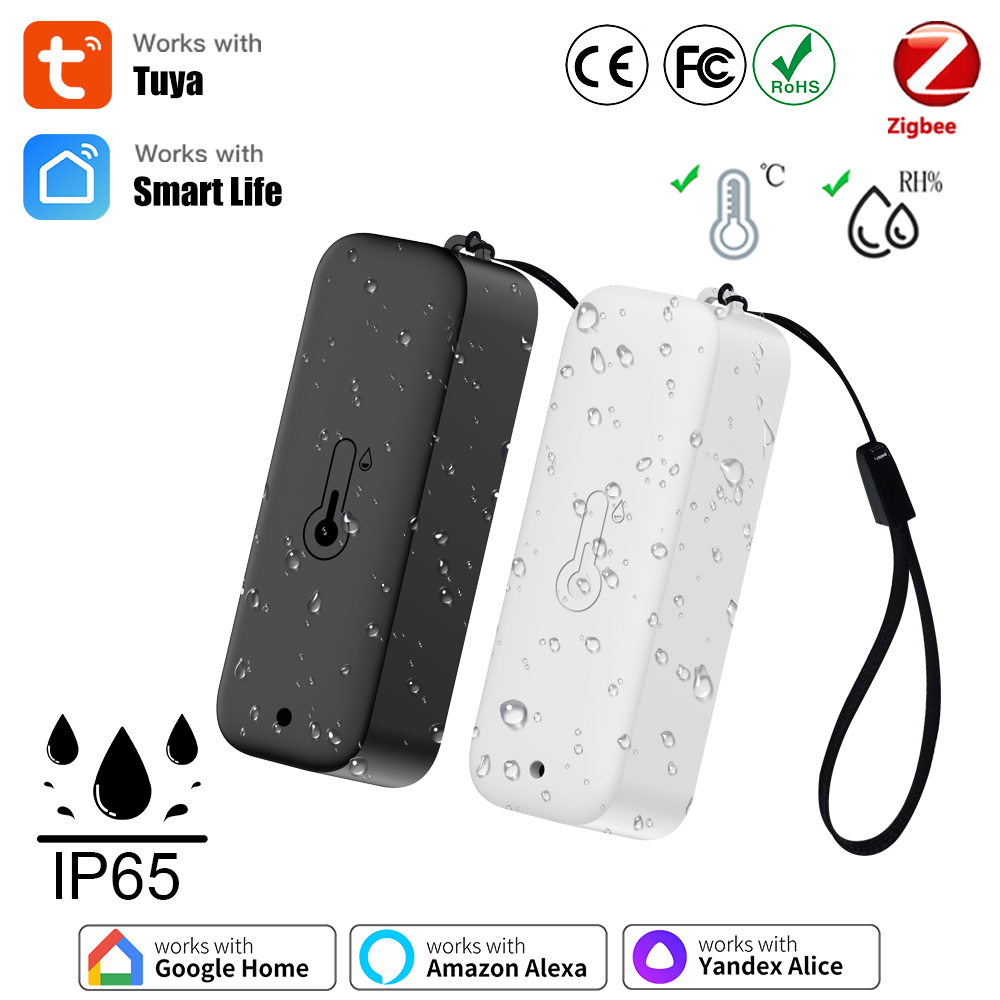 IP65 温度計 湿度計 Tuya Zigbee 温度湿度センサーが必要 Tuya Zigbee ハブ Workwith Yandex Alexa SmartLife
