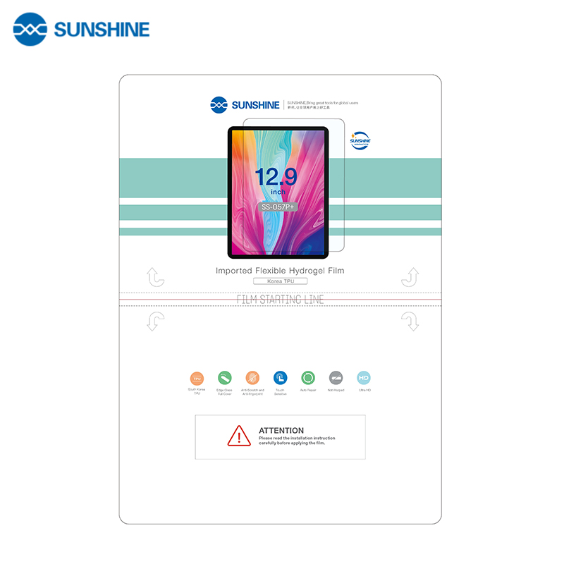 サンシャイン SS-057P SS-057P HD ヒドロゲルフィルムシートフロントリアフィルム IPad タブレット保護 SS-89​​0C 切断機バックカバー