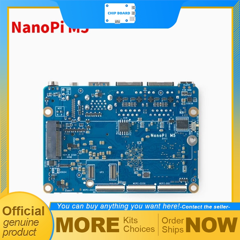 NanoPi M5 Rockchip RK3576 SBC、HDMI 出力、デュアル GbE、M.2 NVMe スロット、UFS 2.0 サポート