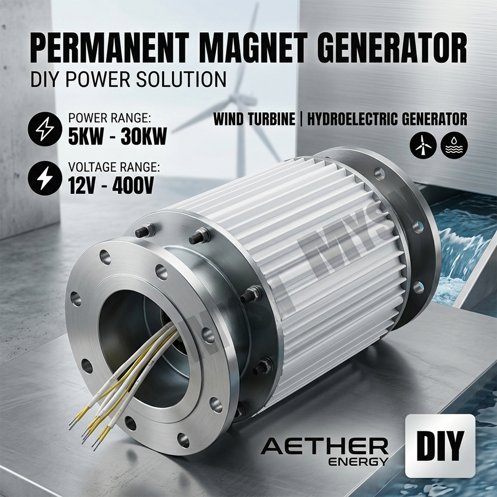 10KW 20KW 永久磁石発電機 220V 240V 230V 380V AC 修正された風力タービンと水力発電機家庭用 DIY