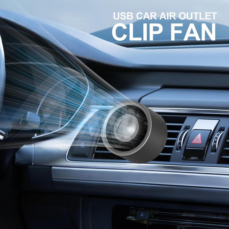 新車ミニファン車冷却ファン USB 車のエアベントクリップ小型ファン周囲照明 3 速度調整可能な電動強力なファン