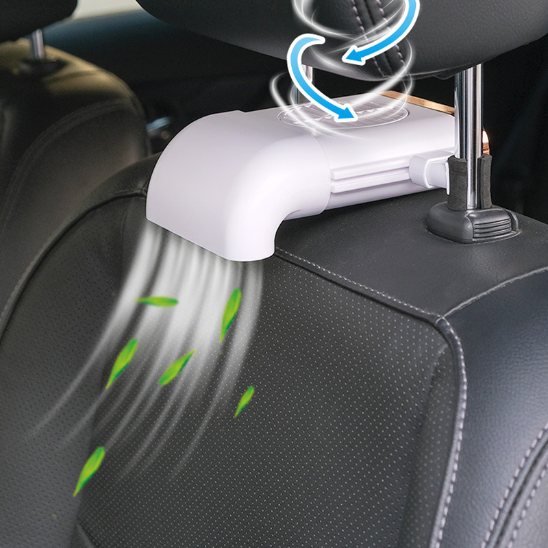 カーシート ミニファン USB リア 5V ABS 折りたたみファン 3種類 風速調整可能 静音 強風クーラー 車用シートバック冷却ファンセット