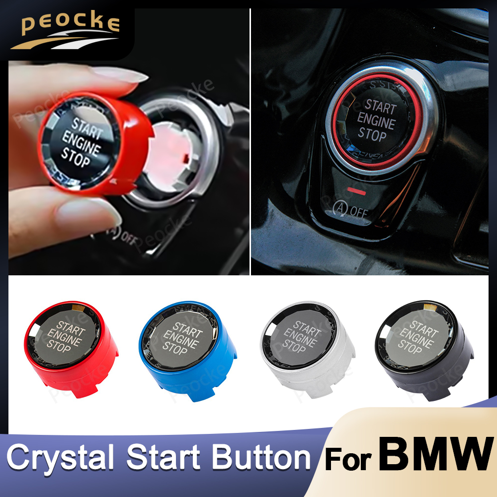 クリスタルスタイルの車のスタートストップエンジンスイッチボタンカバー Bmw G30 G12 G08 G01 F10 F18 F20 F22 F06 F12 F25 F32 F33 F36 F30 F34