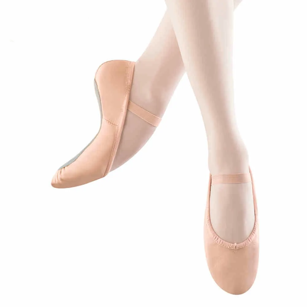 新しい本革バレエダンスシューズプロフェッショナルソフトガールズ女性フルソールピンク卸売バレリーナシューズ