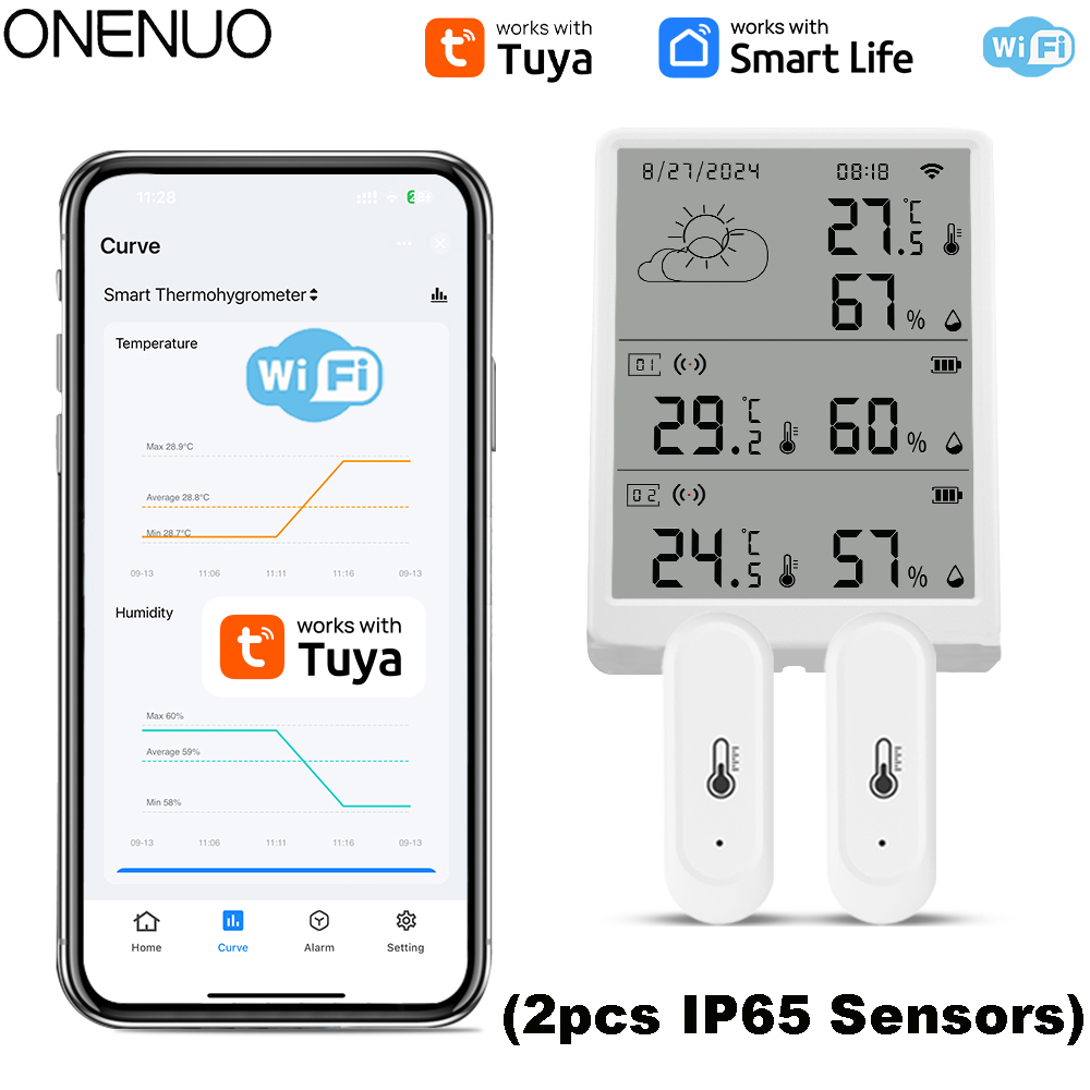 新しい Tuya WiFi 気象ステーション温湿度計ゲートウェイ