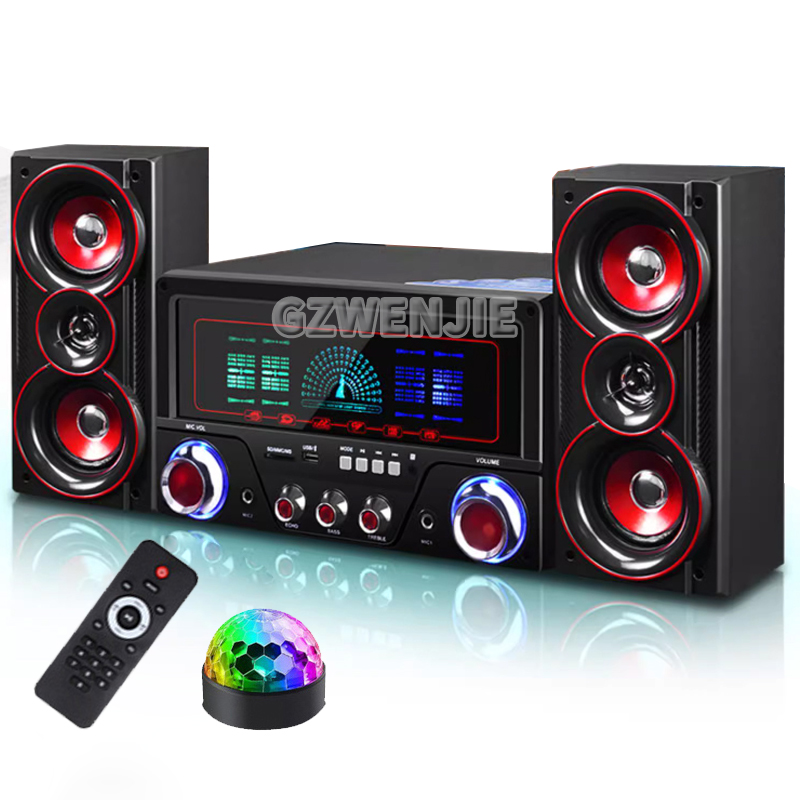 4 インチデスクトップコンピュータテレビ Bluetooth スピーカー 2.1 カラオケホームコンピュータスピーカーホーム KTV ミュージックセンターシステムオーディオセット