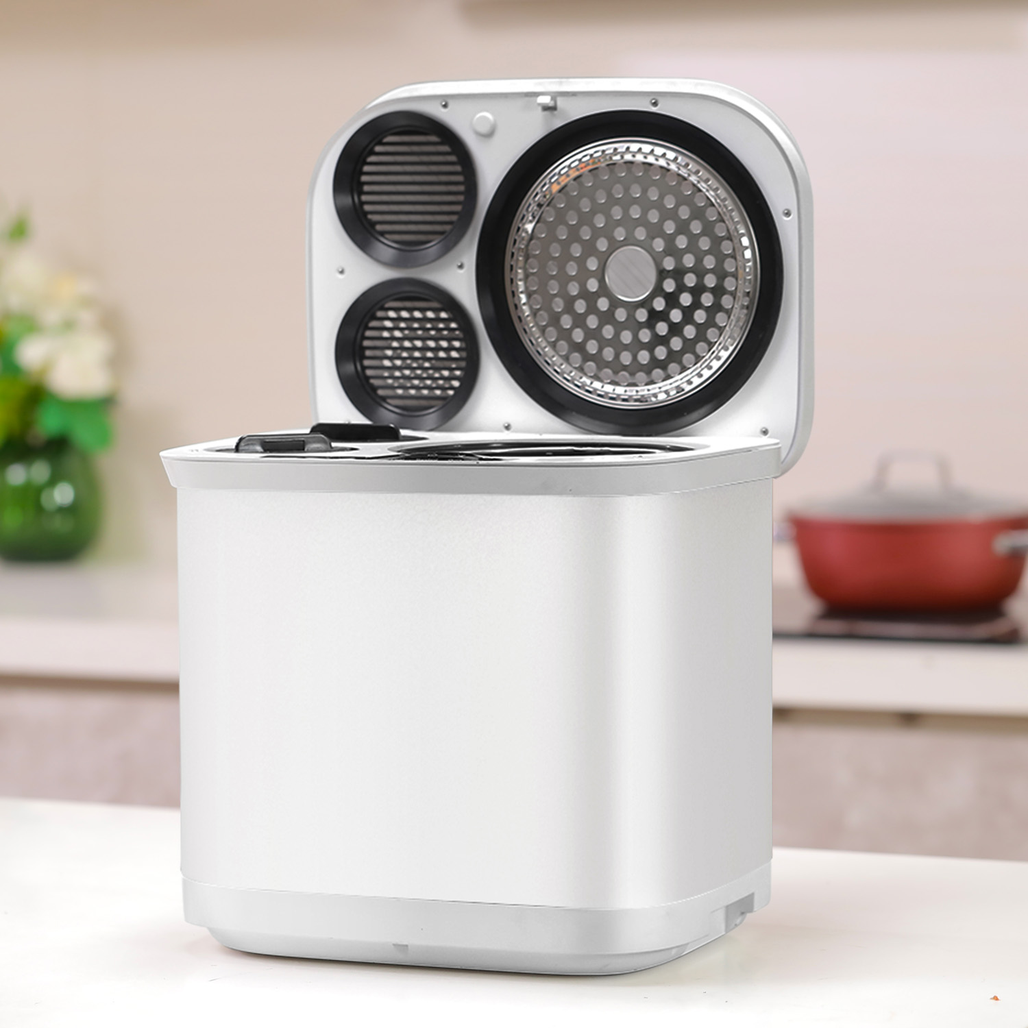 Intelligent Stainless Steel Electric Kitchen Food Waste Disposer Crusher Eco-friendly Manual Power Source 10 Black 60 Continuous