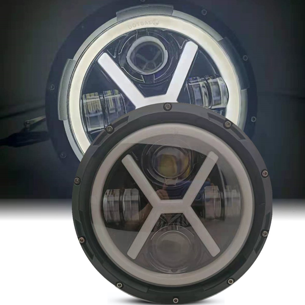 ドット 7 インチ LED ヘッドライトヤマハ V-スター XVS 650 950 1100 クラシックストライカー修理されたオートバイアクセサリー