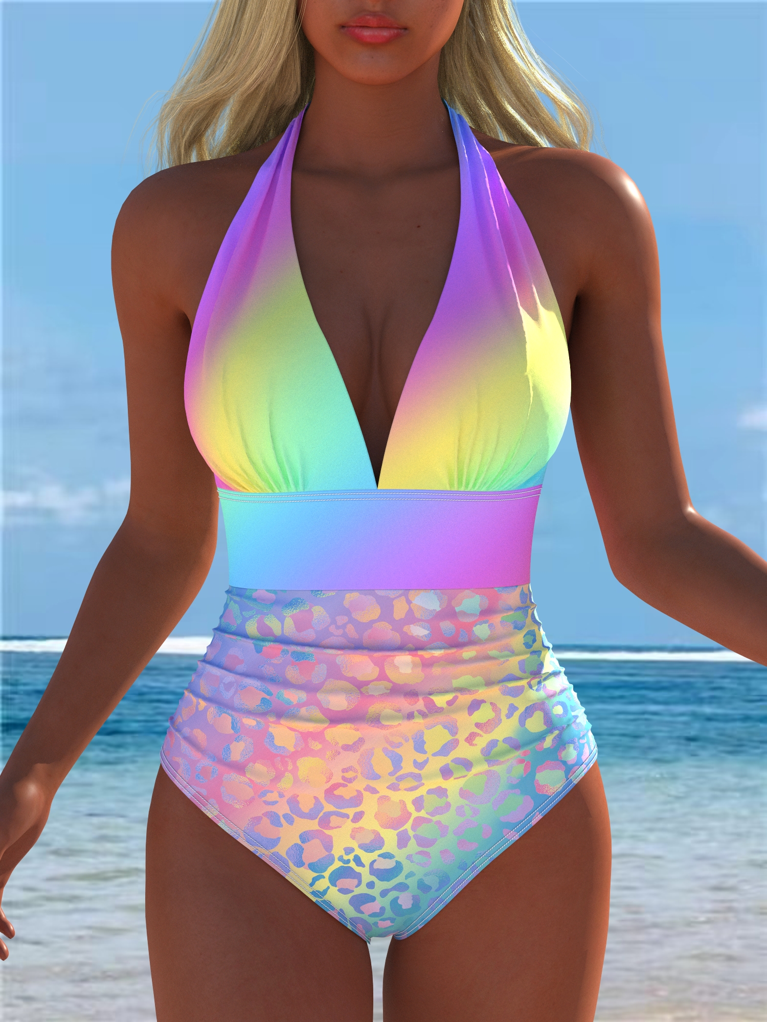 Women's Swimwear Swimming Suit Beach Outfits Summer Beach Festival Vacation Travel Sexy Luxury Modern One Piece Bodysuits