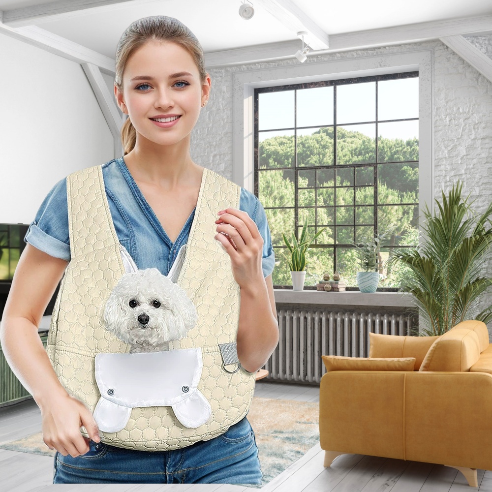 ペットバックパックポータブルバックパック旅行ペットチェストバッグ猫犬キャリア
