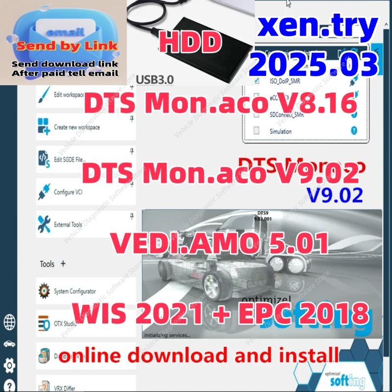 2025.03 XDOS xentry XPT 2023 WIS/ASR EPC ワークショップ Vediamo 5.01 データベース DTS Monaco V8.16 V9.02 データベース (mb star c4/c5 ツール用)