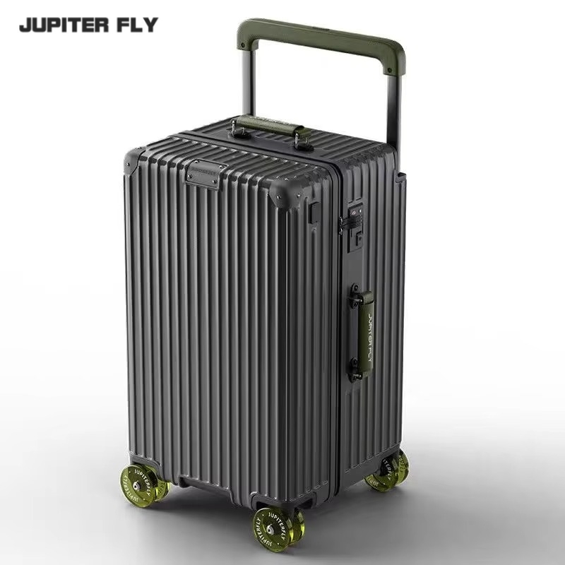 ワイドトロリー旅行スーツケーススケートスピナーホイール付きTSAロックUSB充電ポートローリング荷物PC素材20/24/26/28インチ