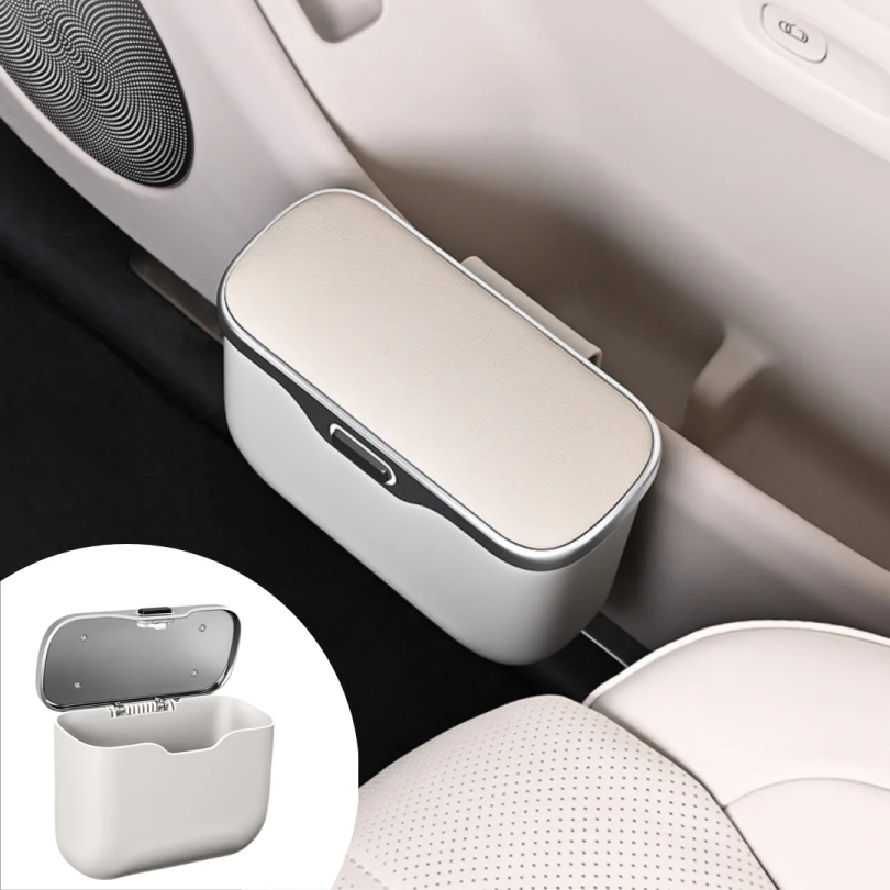 蓋ボタン付き多機能車用ゴミ箱、乾湿両用の吊り下げ収納箱、自動車インテリアアクセサリー、オーガナイザーボックス