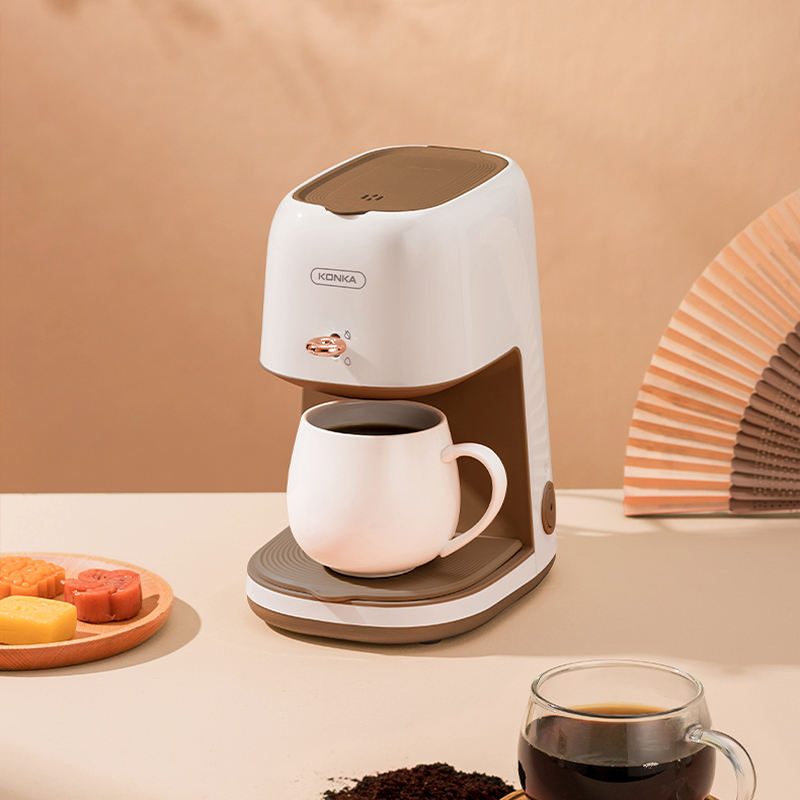 コーヒーメーカー ミニドリップコーヒーマシン ポアオーバーコーヒー 簡潔なスタイル 紅茶用 カップとコーヒーフィルター付きコーヒーマシン