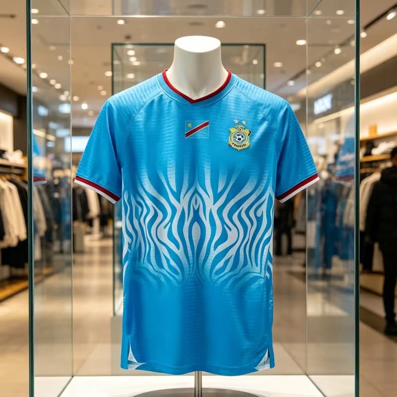 2026 Summer New Season Congo Blue Football Suit DR Congo National Jersey Quick Drying T Shirt Men 3D Printed Family Kids Tees