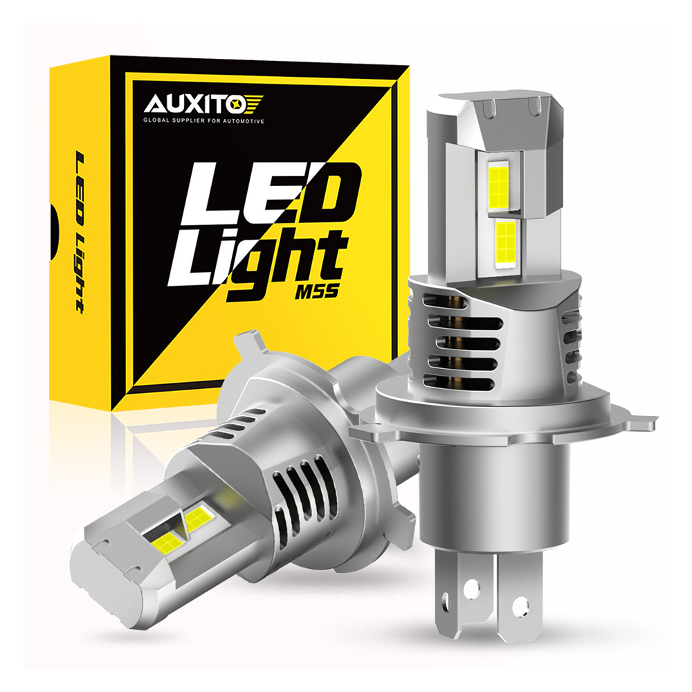 AUXITO 2個 22000LM H4 ターボ LED ヘッドライト電球 高低ビーム 冷却ファン付き H4 LED カーライト Canbus エラーなし 120W ハイパワー