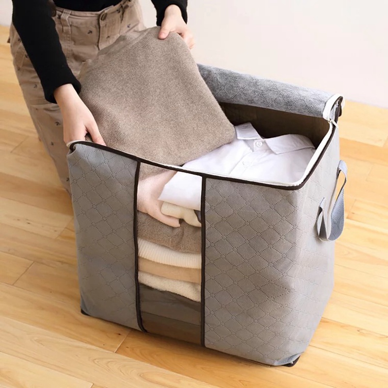 大容量衣類オーガナイザークローゼットブランケット収納袋防水荷物袋スーツケースキルト収納袋移動梱包