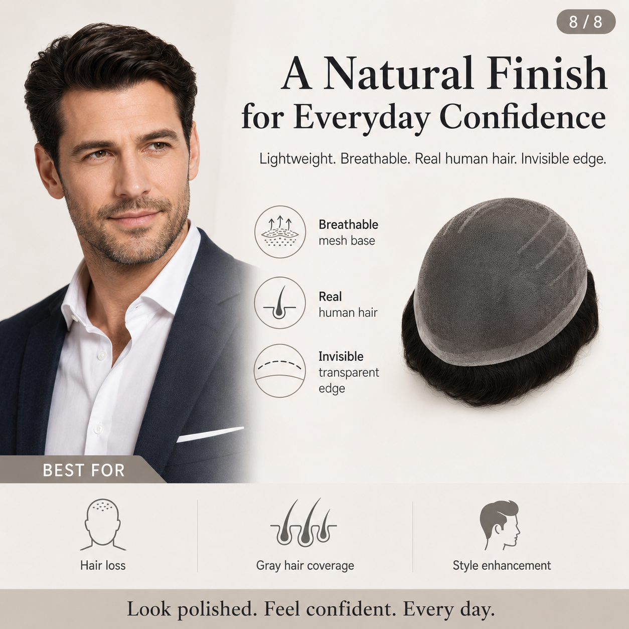 Topunique 溶接男性かつら人毛交換システム Protesis キャピラル Hombre メンズヘアピース人毛システムかつら
