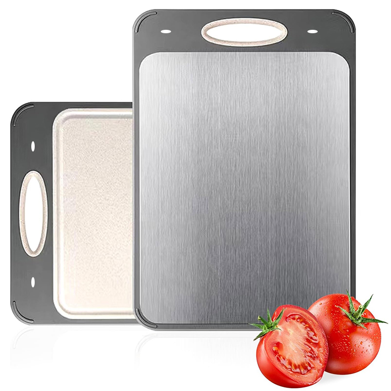 両面ステンレスまな板小麦草まな板肉野菜果物用扱いやすいキッチンツール