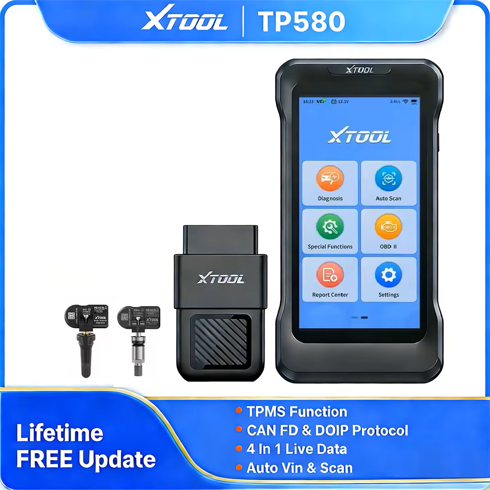 XTOOL TP580 自動車用 TPMS プログラミング スキャナー すべてのシステム診断ツール 車の自動スキャン ツール 22 サービス ライブ データ CANFD DOIP
