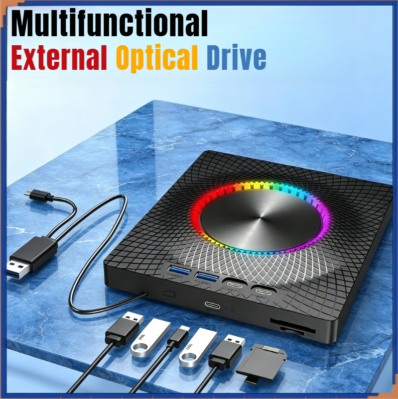 7-in-1 CD DVD プレーヤー レコーダー ライター Type-C