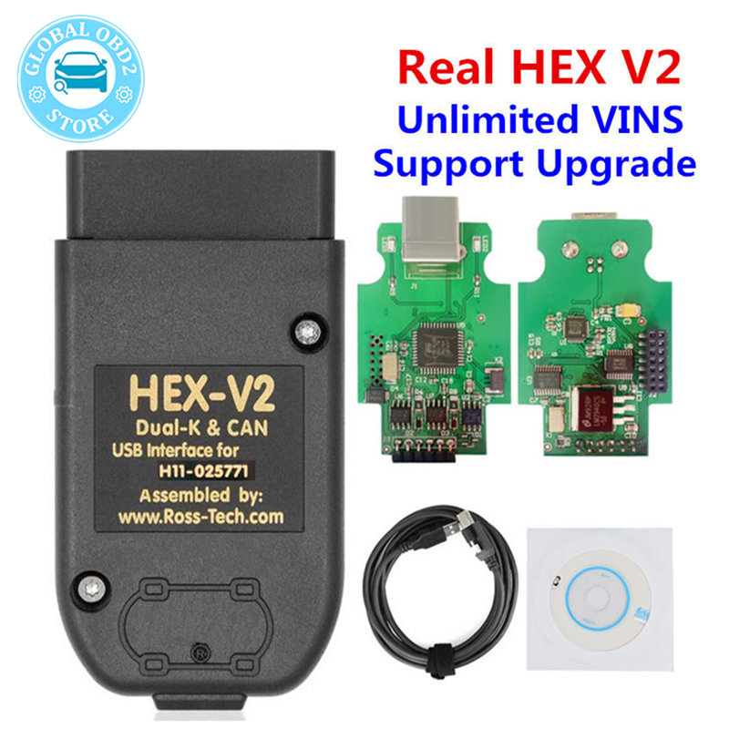 最新 V24.5 リアル Vag 六角 V2 アーム STM32F429 リアル六角チップセット forVAG COM ケーブル VW/アウディ/シュコダ/シート MQB 車診断ツール