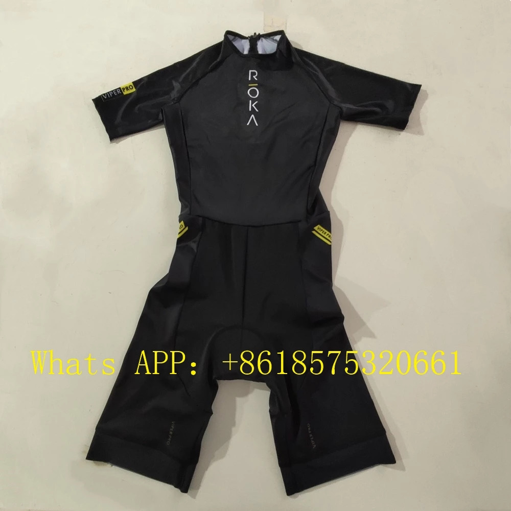 Roka 男性半袖トライアスロンスーツサイクリングジャージジャンプスーツトライアスロンスピードスーツトライスーツ Ciclismo Hombre Ropa ランニング服