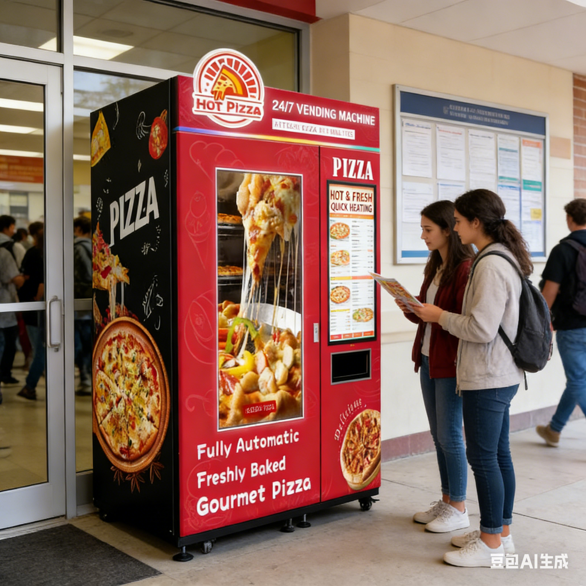 Pizza Machine Fully Automatic Manufacturer ODM Pizza Vending Machine Self-Service Automatic Heating   Energy Saving
