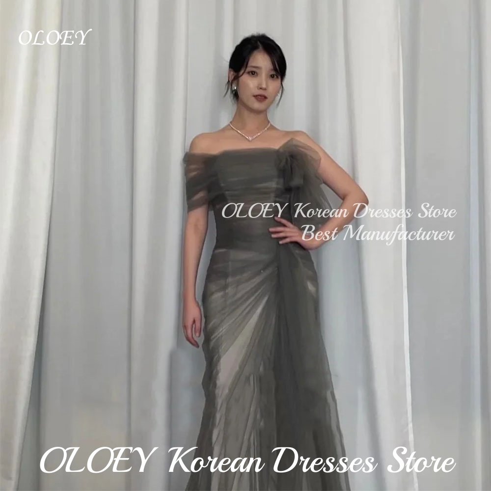 OLOEY 2025 カスタマイズされたマーメイドイブニングパーティードレスチュール韓国グリーンシャーリングウェディング女性ドレスイベントウエディングドレスカスタマイズ
