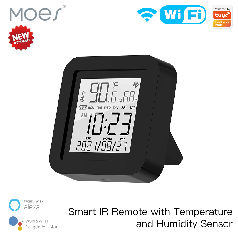 MOES WiFi Tuya スマート IR リモコン温度と湿度センサーエアコンテレビ AC Alexa Google Home と連携