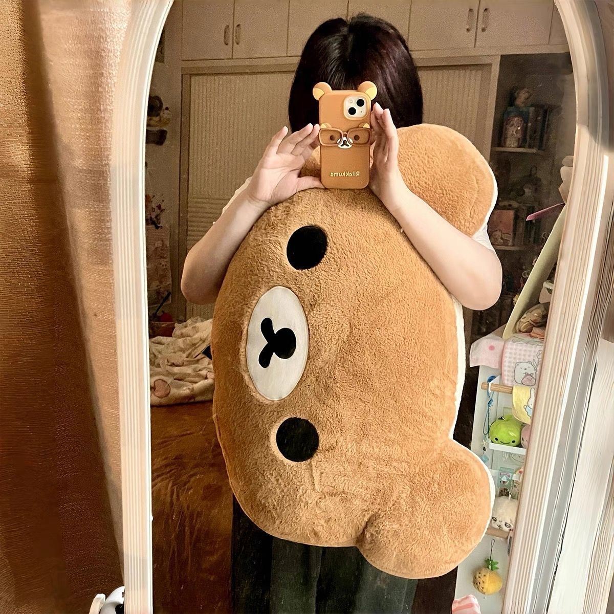 40/60 センチメートルホットかわいいリラックマぬいぐるみ暖かい手枕漫画クマ Peluche ぬいぐるみソフトクッション女の子の誕生日プレゼント