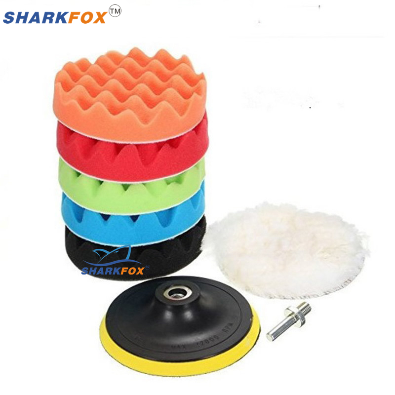 Sharkfox 3-7 インチ車研磨パッドスポンジバフワックスがけクリーンポリッシュバッファドリルホイールポリッシャー傷を除去車の修理